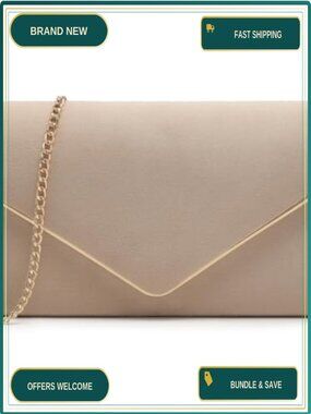 Faux Suede Clutch Evening Bag Formal Bridal Handbag
